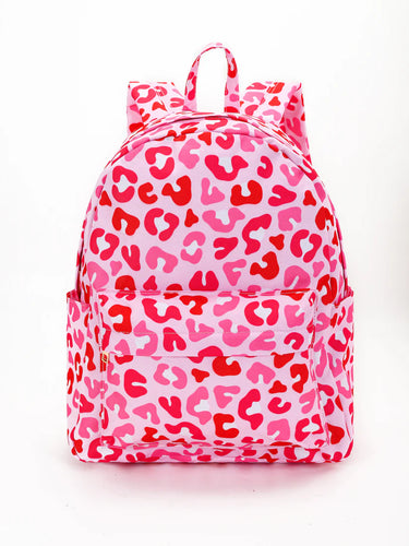 Pink Leopard Girls Backpack